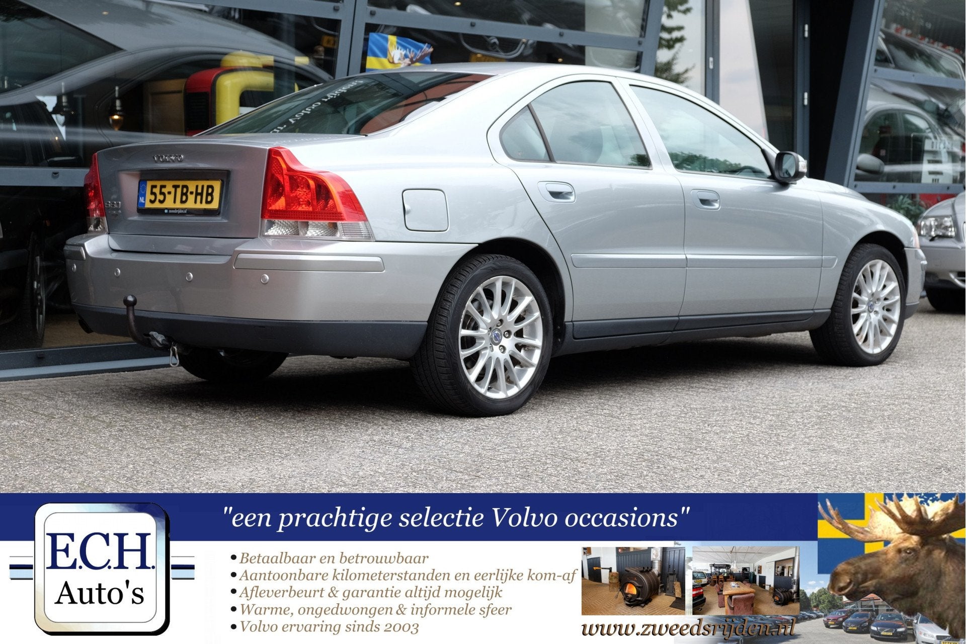 Volvo S60 2.4 140 pk Drivers Edition, Leer, Trekhaak, Auto's, Voorwielaandrijving, Gebruikt, Met garantie (alle), S60