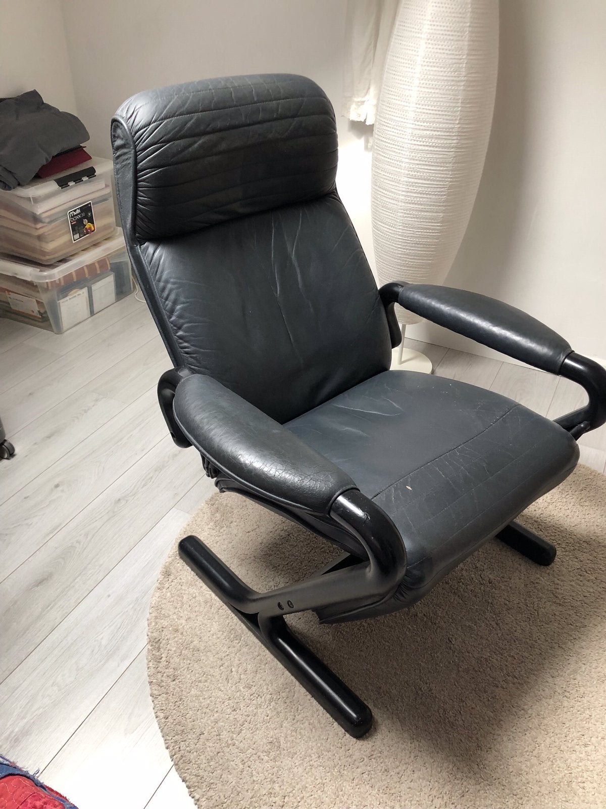 Te koop relax fauteuil, Ophalen, Gebruikt, 75 tot 100 cm, Leer