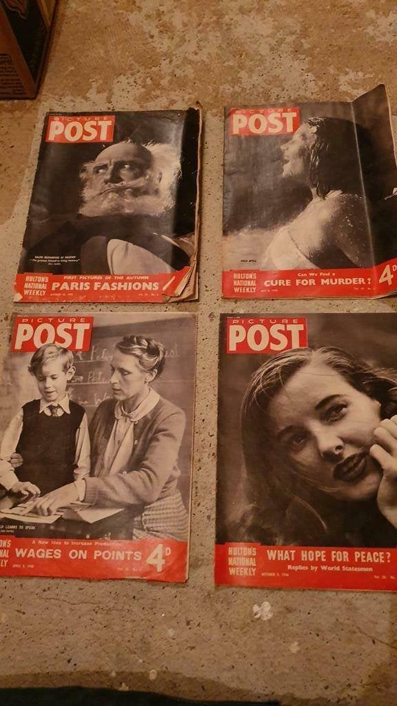 4x Picture Post 1945 - 1948, Verzamelen, Ophalen of Verzenden, 1940 tot 1960, Buitenland, Tijdschrift