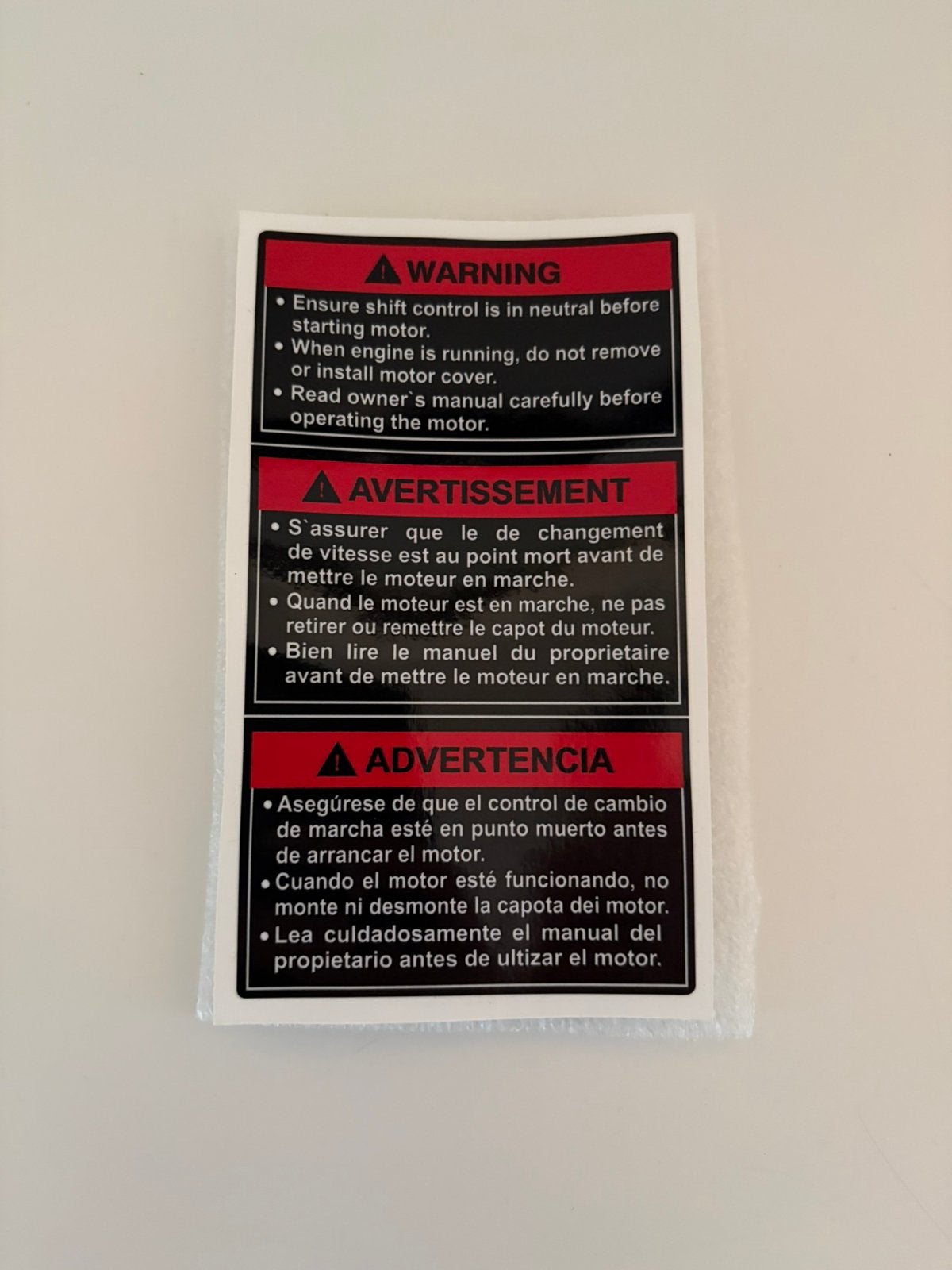 Suzuki warning sticker, Ophalen of Verzenden