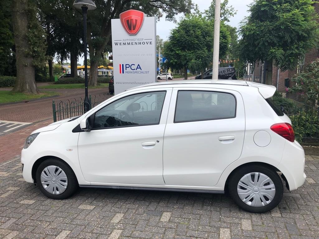 Mitsubishi Space Star 1.0 Cool+ Airco/ CV/ El.ramen, Voorwielaandrijving, Stof, Gebruikt, Wit