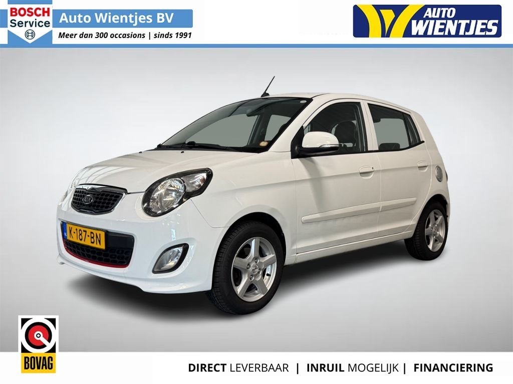 Kia Picanto 1.1 | Style 5-Drs | Leer | Carplay | Trekhaak, Gebruikt, 4 cilinders, 4 stoelen, Wit