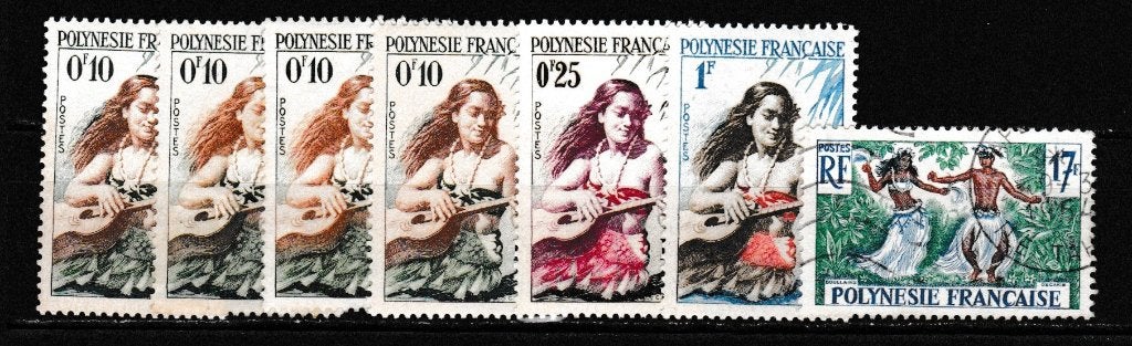 0864) Frans Polynesie ca 7x, Postzegels en Munten, Ophalen of Verzenden