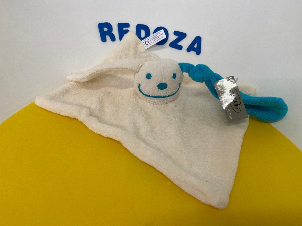 K2161 Funnies doekje konijn blauw oor, Ophalen of Verzenden, Nieuw, Konijn