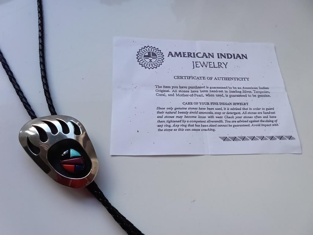 American Indian Original Sterling Silver bolo necktie, Kleding | Heren, Stropdassen, Ophalen of Verzenden, Paars