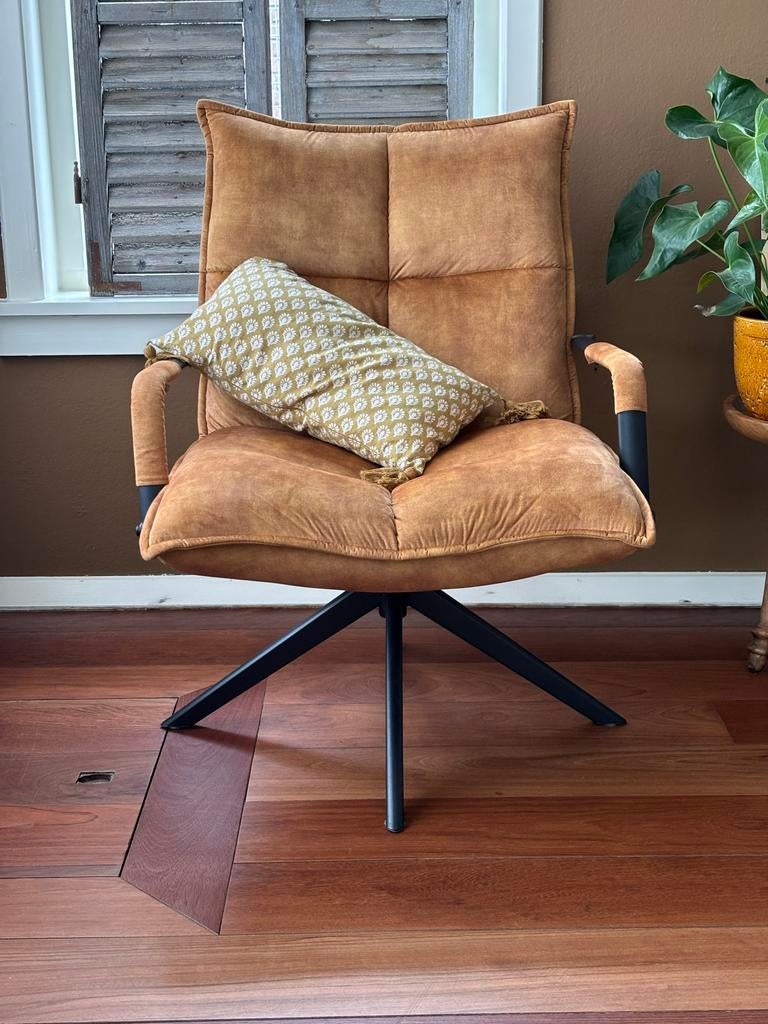 Comfortabele Draaifauteuil - Goud, Ophalen, Overige kleuren, Zo goed als nieuw, Eén