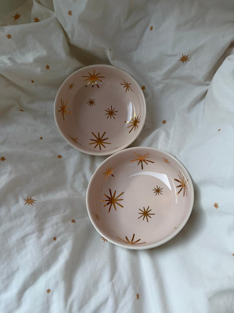 Set leuke schaaltjes met sterren, Ophalen of Verzenden, Rond, Porselein of Keramiek