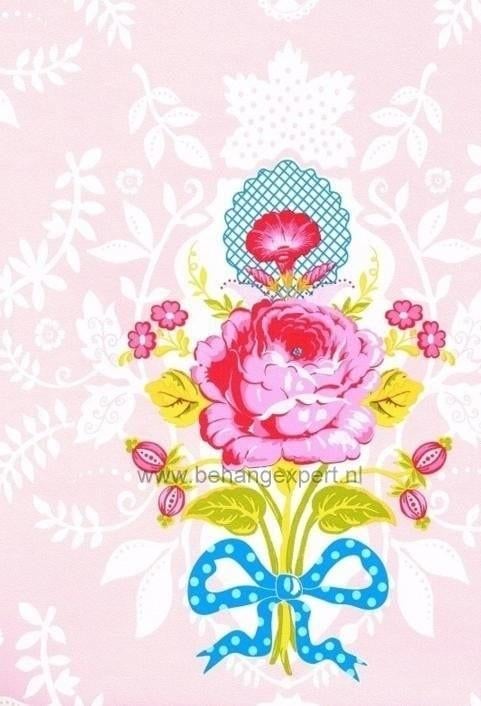 Eijffinger PIP Studio Shabby Chic roze behang (2 rollen), Ophalen of Verzenden, 10 tot 25 m², Roze, Shabby Chic