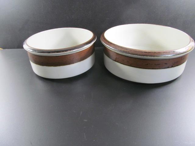 Twee vintage Arabia (Karelia) schalen 17 en 21 cm, Finland, Huis en Inrichting, Keuken | Servies, Keramiek, Ophalen of Verzenden
