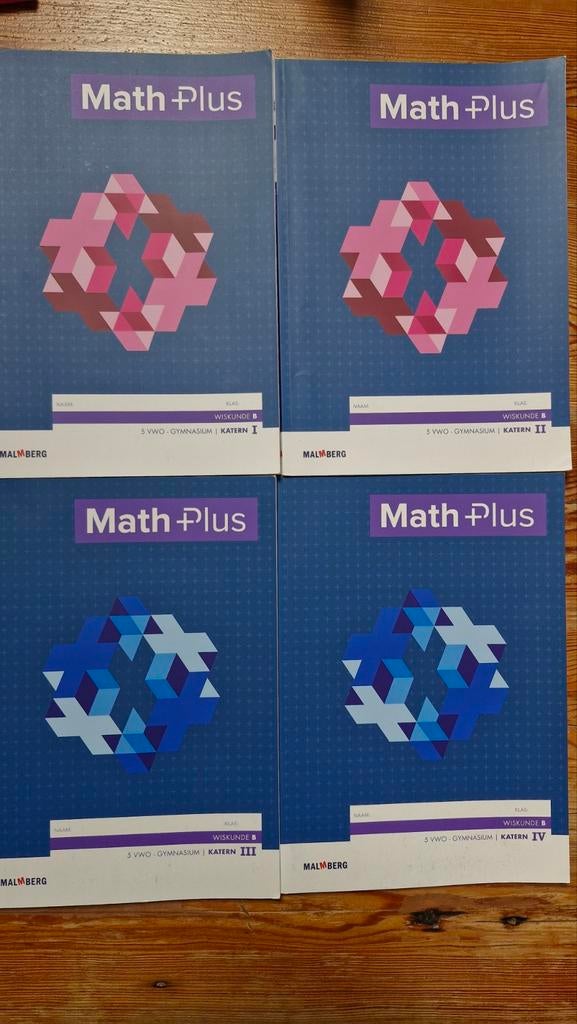 Math Plus Wiskunde B 5 VWO Katernen I, II, III, IV, Boeken, Schoolboeken, VWO, Malmberg, Ophalen of Verzenden, Zo goed als nieuw