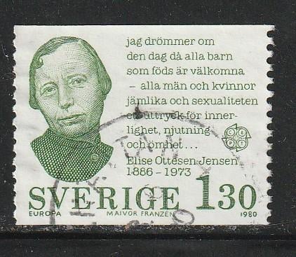 Verenigd Europa 1980 - Zweden - Elise Ottesen-Jensen, Ophalen, Gestempeld, Overige thema's