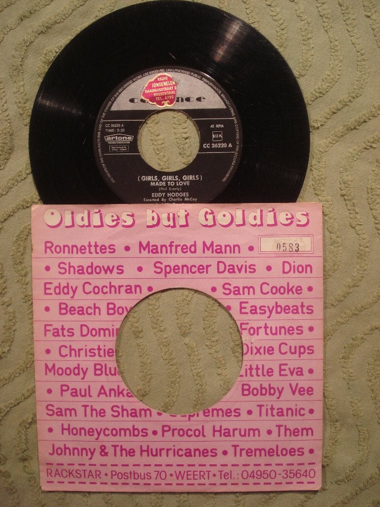 Eddie Hodges 7" Vinyl Single: 'Girls Girls made to love', Cd's en Dvd's, Ophalen of Verzenden, Gebruikt, Pop
