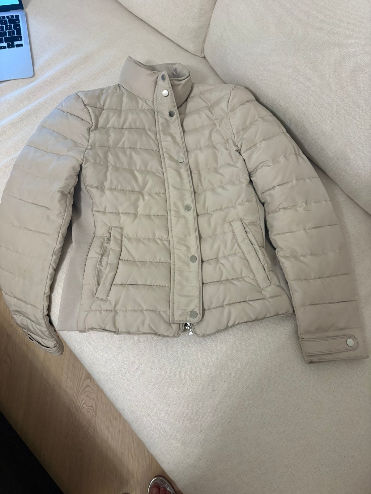 Zara licht beige / creme tussenjas, Kleding | Dames, Ophalen of Verzenden, Gedragen, Maat 36 (S), Beige