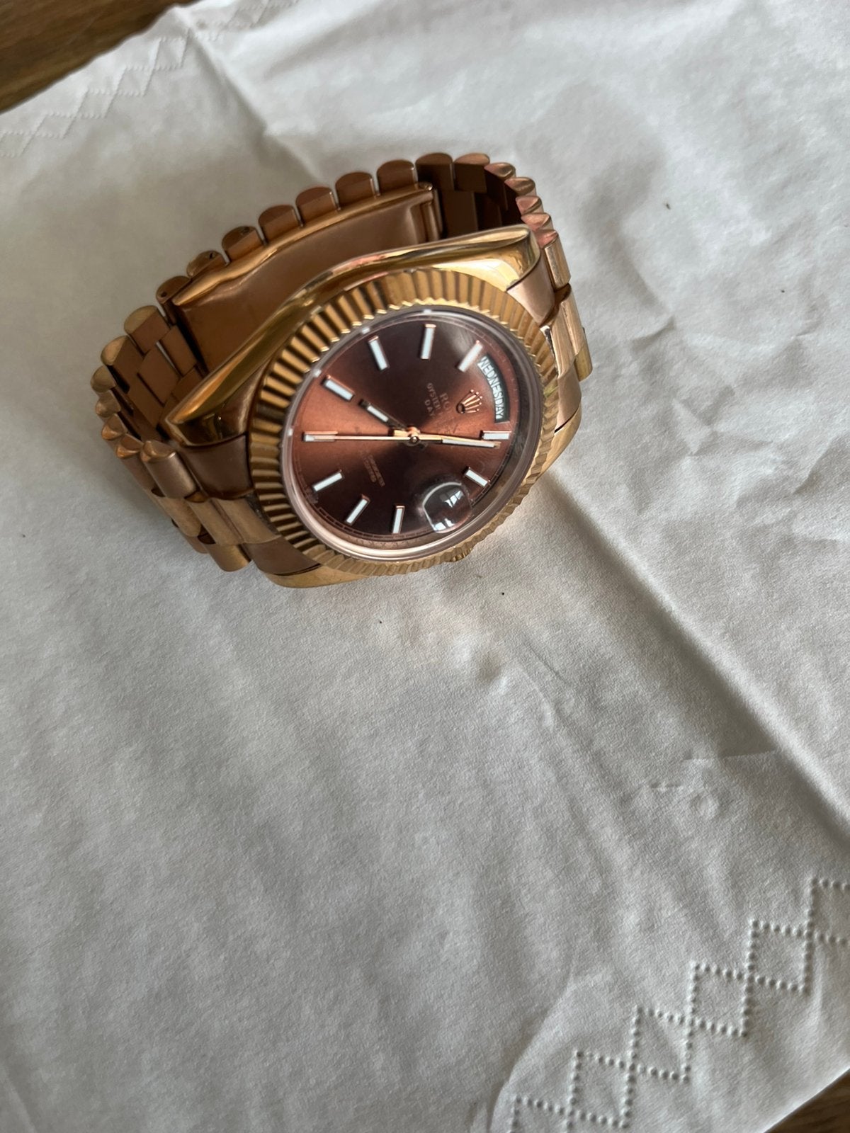 Rolex day-date, Sieraden, Tassen en Uiterlijk, Ringen, Ophalen, Zo goed als nieuw, Goud