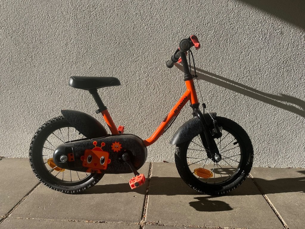 Kinderfiets btwin 14 inch, Ophalen, Gebruikt, Velgrem, 14 inch of minder
