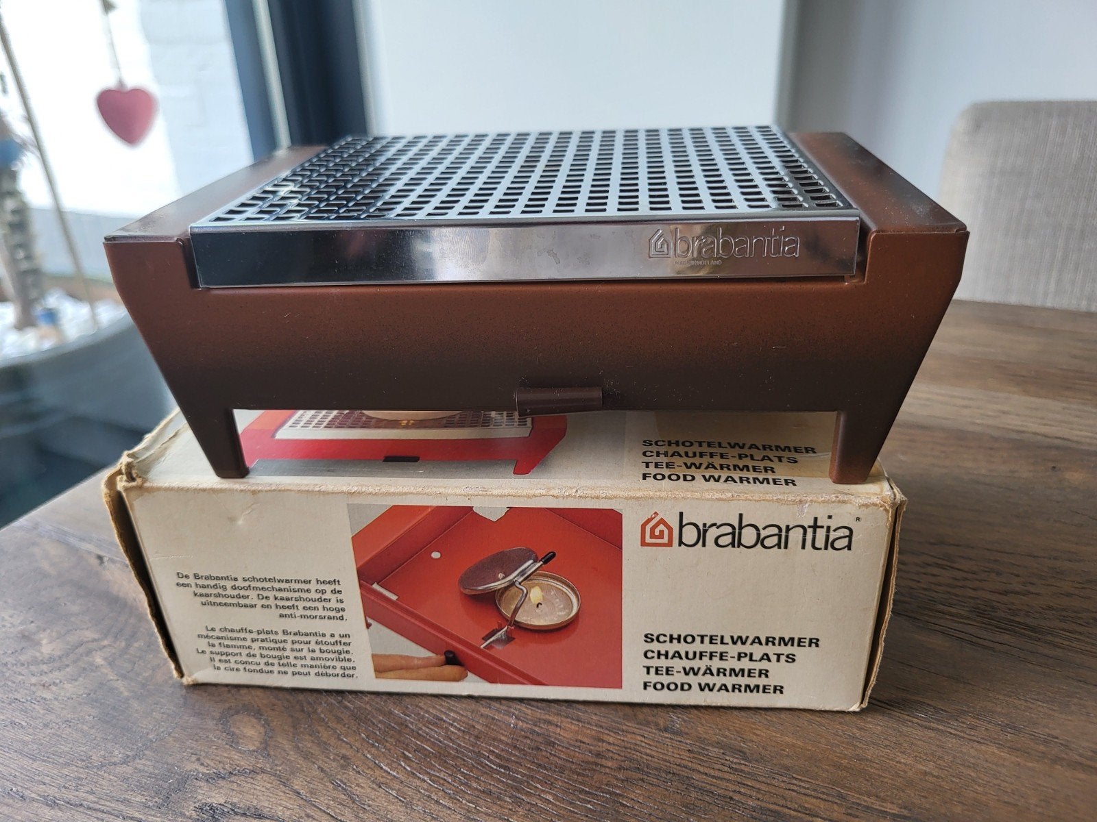 Brabantia Schotelwarmer / Food Warmer - Vintage Bruin, Ophalen of Verzenden, Gebruikt