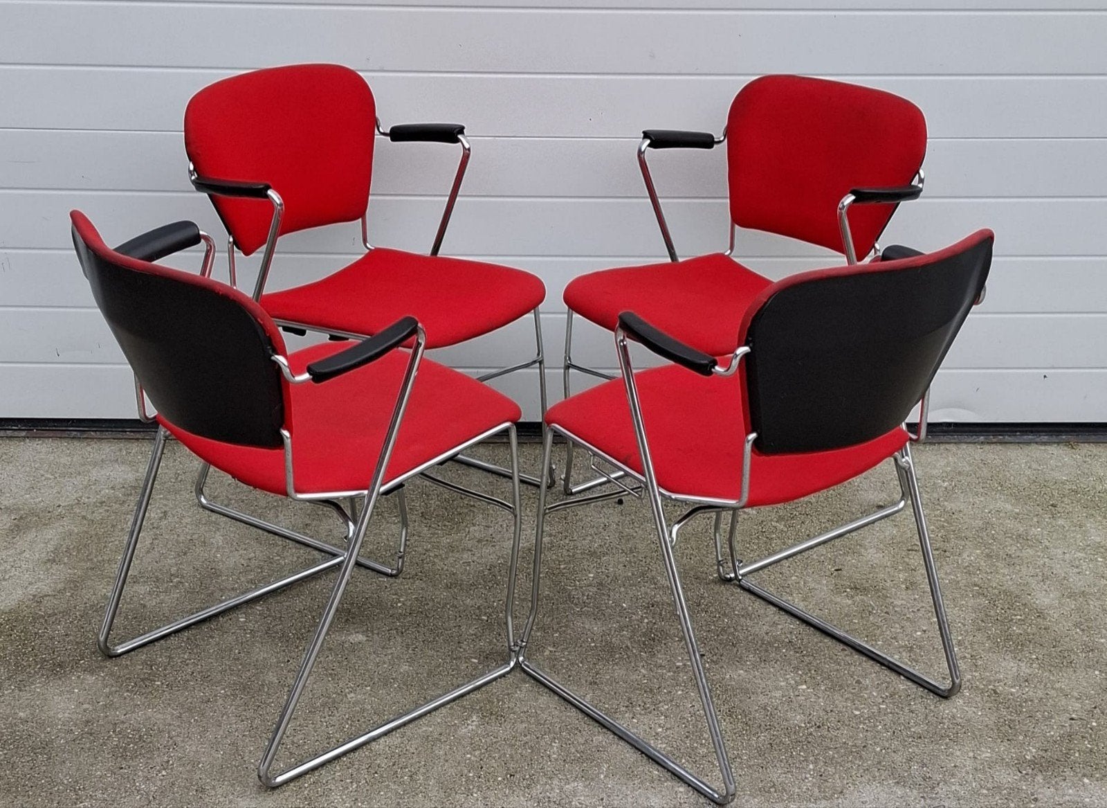 41 x Perry USA stackchairs kantine stoelen vergaderstoelen, Huis en Inrichting, Stoelen, Blauw, Ophalen of Verzenden, Zo goed als nieuw
