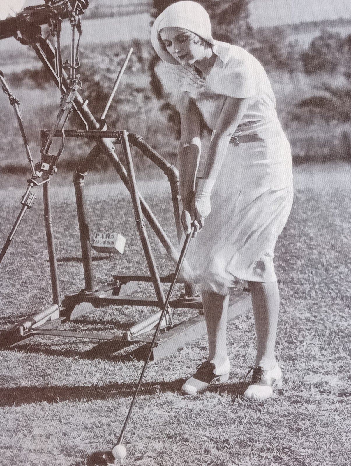 Dames Golf oefenen print op canvas, ., Ophalen of Verzenden, Print, .