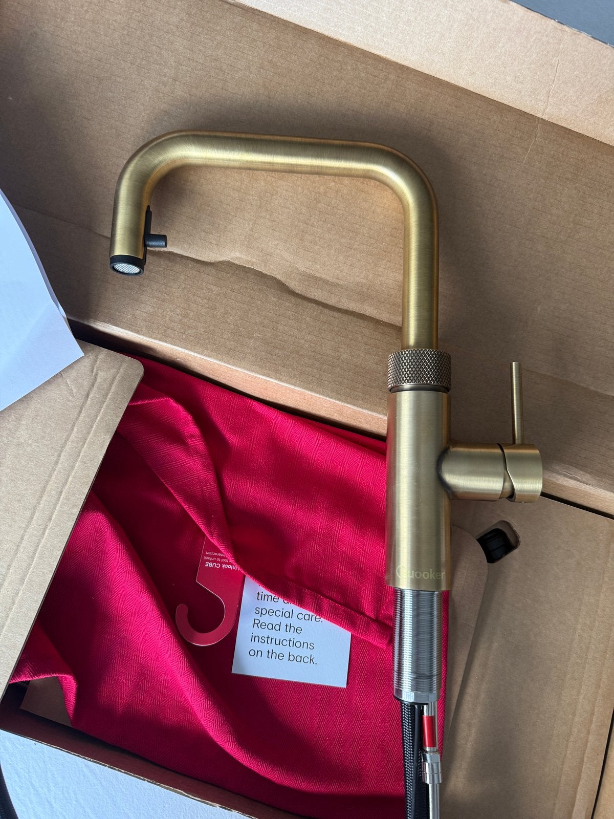 Quooker Square Flex Messing Patina Kraan - Nieuw in doos!, Huis en Inrichting, Goud, Nieuw, Ophalen of Verzenden, Metaal