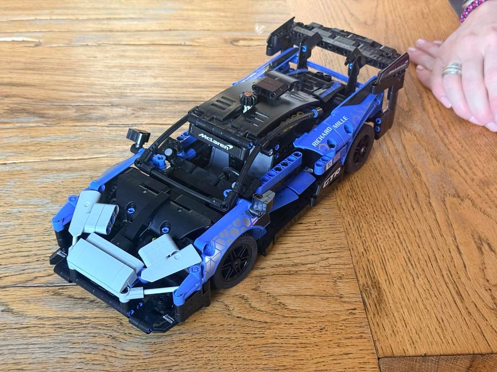 Blauwe mc laren race auto van lego technic, Ophalen of Verzenden, Gebruikt, Elektrisch, Overige merken