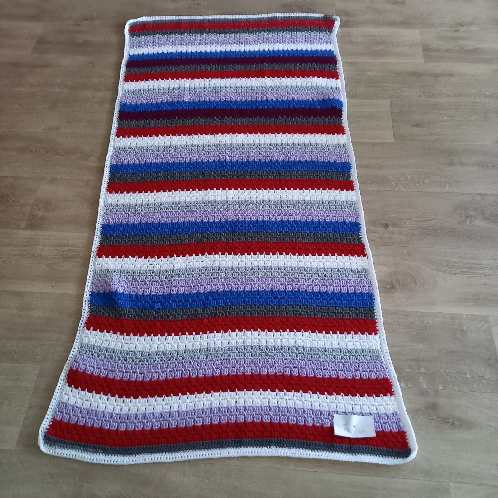 Nieuw gehaakte deken/plaid - kleurrijk en handgemaakt, Handgemaakt, kleurrijk, gestreept, Nieuw, Rechthoekig, 50 tot 100 cm