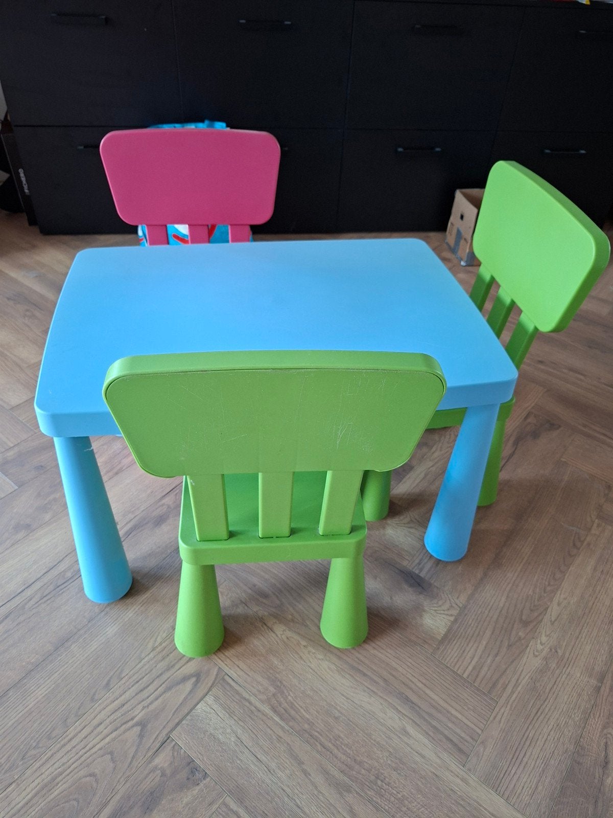 IKEA kinder tafel en stoelen set Mammut, Ophalen, Gebruikt, Tafel(s) en Stoel(en)