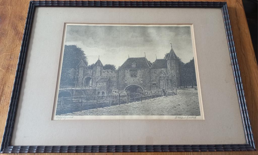 Koppelpoort Amersfoort - Ets, Ophalen of Verzenden