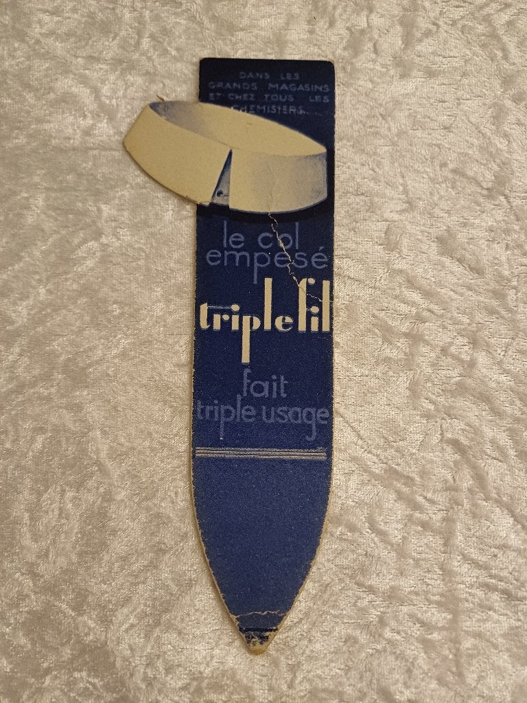Le col empesé triplefil, Verzamelen, Boekenleggers, Verzenden, Gebruikt, Reclame