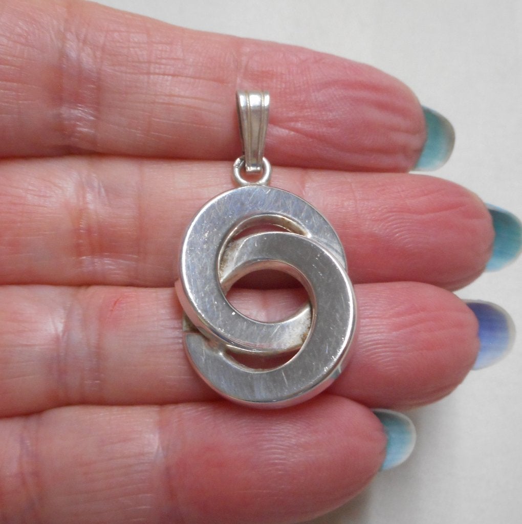 Zilveren modernist hanger nr.459, Sieraden, Tassen en Uiterlijk, Kettinghangers, Verzenden, Zo goed als nieuw, Zilver, Zilver