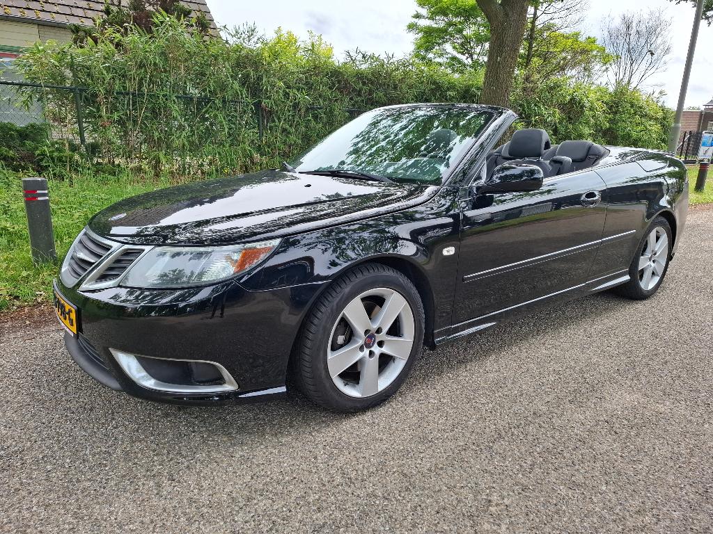 Saab Cabrio 2.8 V6 250pk Automaat Aero | Leder | full option, Auto's, Beige, Cabriolet, 4 stoelen, Zwart