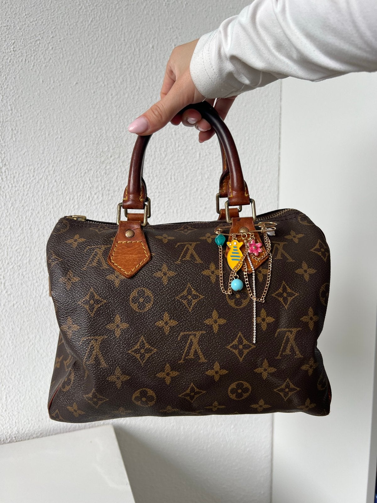Louis Vuitton Speedy 25 Monogram Handtas, Ophalen of Verzenden, Gebruikt, Bruin, Handtas