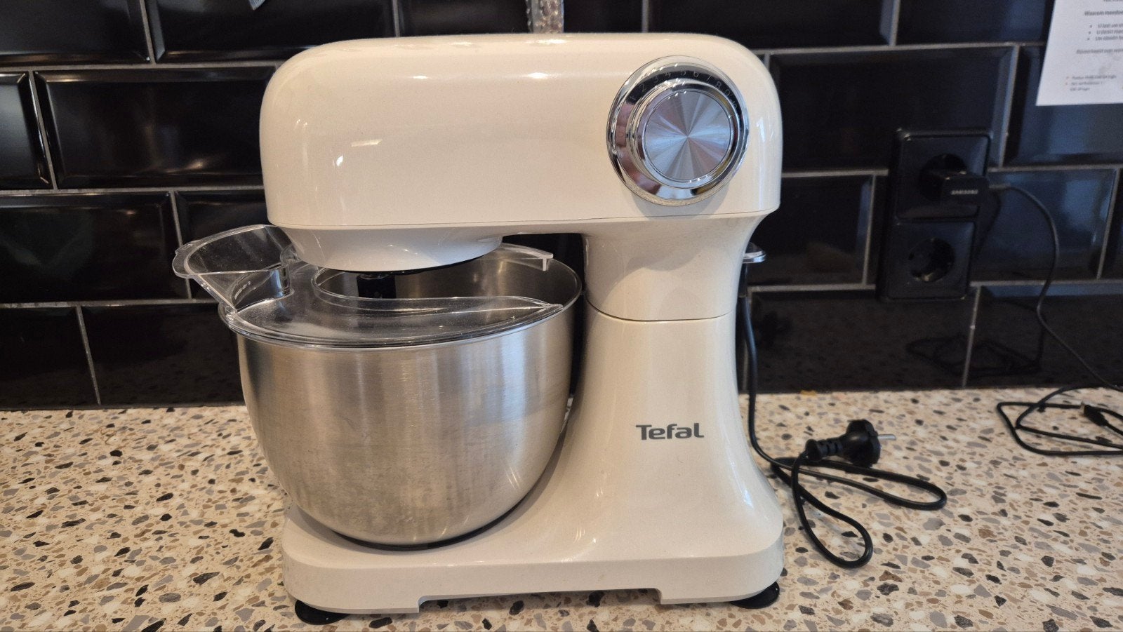 Tefal Keukenmachine Bake Easy QB140A - Crème, 4 liter of meer, Ophalen, Zo goed als nieuw, 3 snelheden of meer