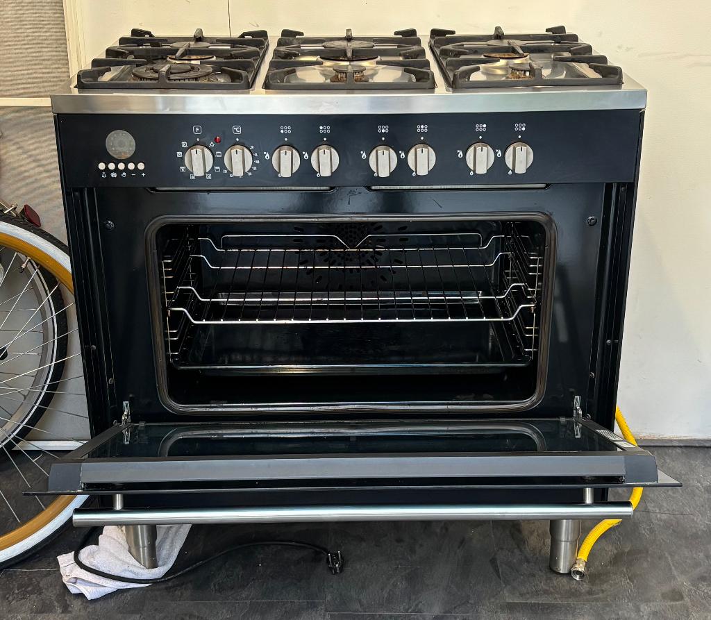 Boretti - M-system 6-Pits Fornuis met ruime Oven 90cm, Ophalen, Gebruikt, Hete lucht, 60 cm of meer
