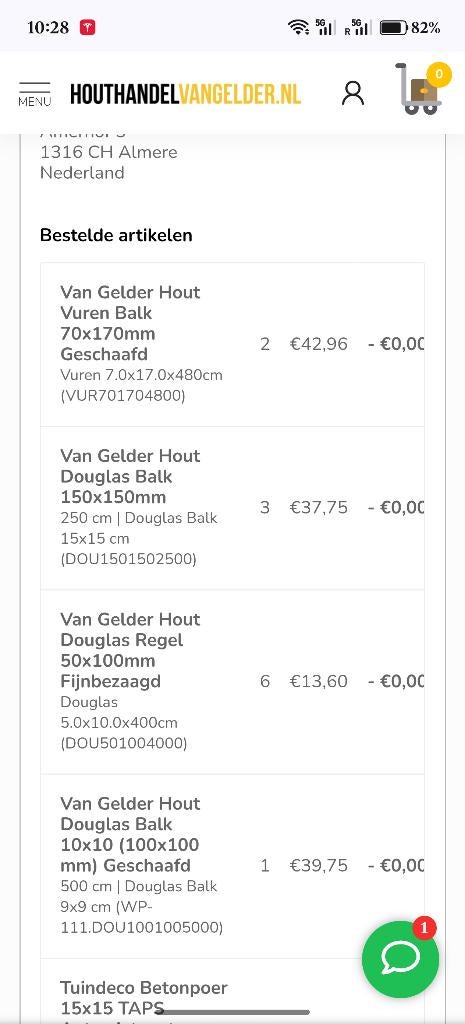 Diverse Douglas & Vuren Balken/Regels, Ophalen, Overige typen, Zo goed als nieuw, Vuren