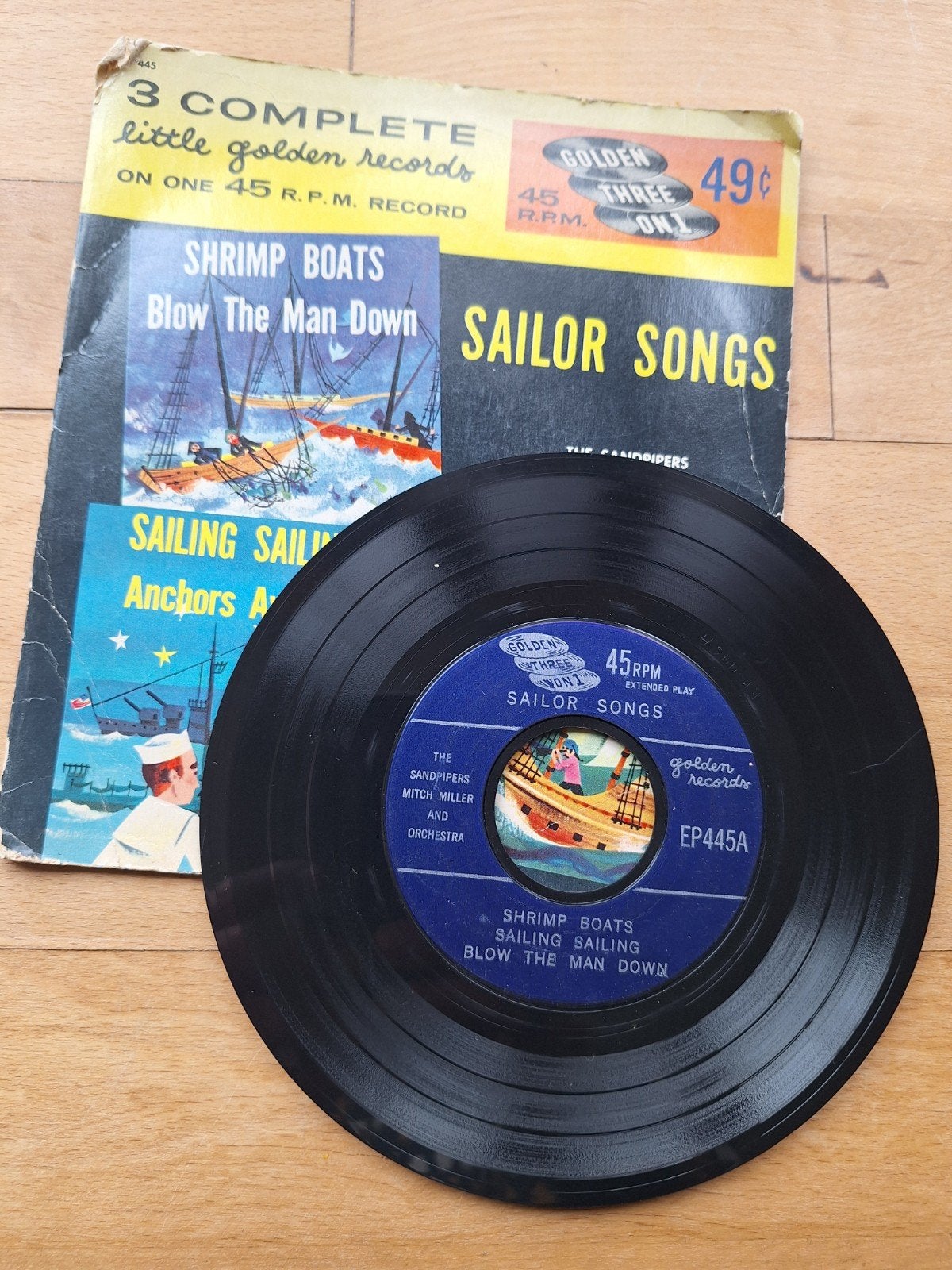 Vintage Sailor Songs EP - The Sandpipers - Golden Records, Gebruikt, Voor 1960, Ophalen of Verzenden, EP
