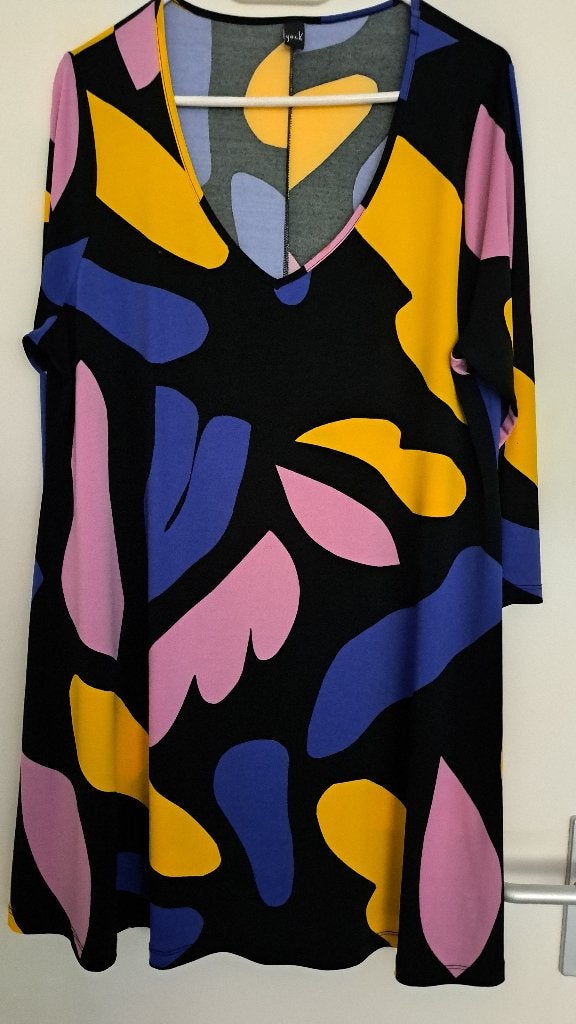 W 19 Vrolijke gekleurde travel tuniek Yoek L 46/48, Kleding | Dames, Yoek, Meerkleurig, Maat 46/48 (XL) of groter, Ophalen of Verzenden