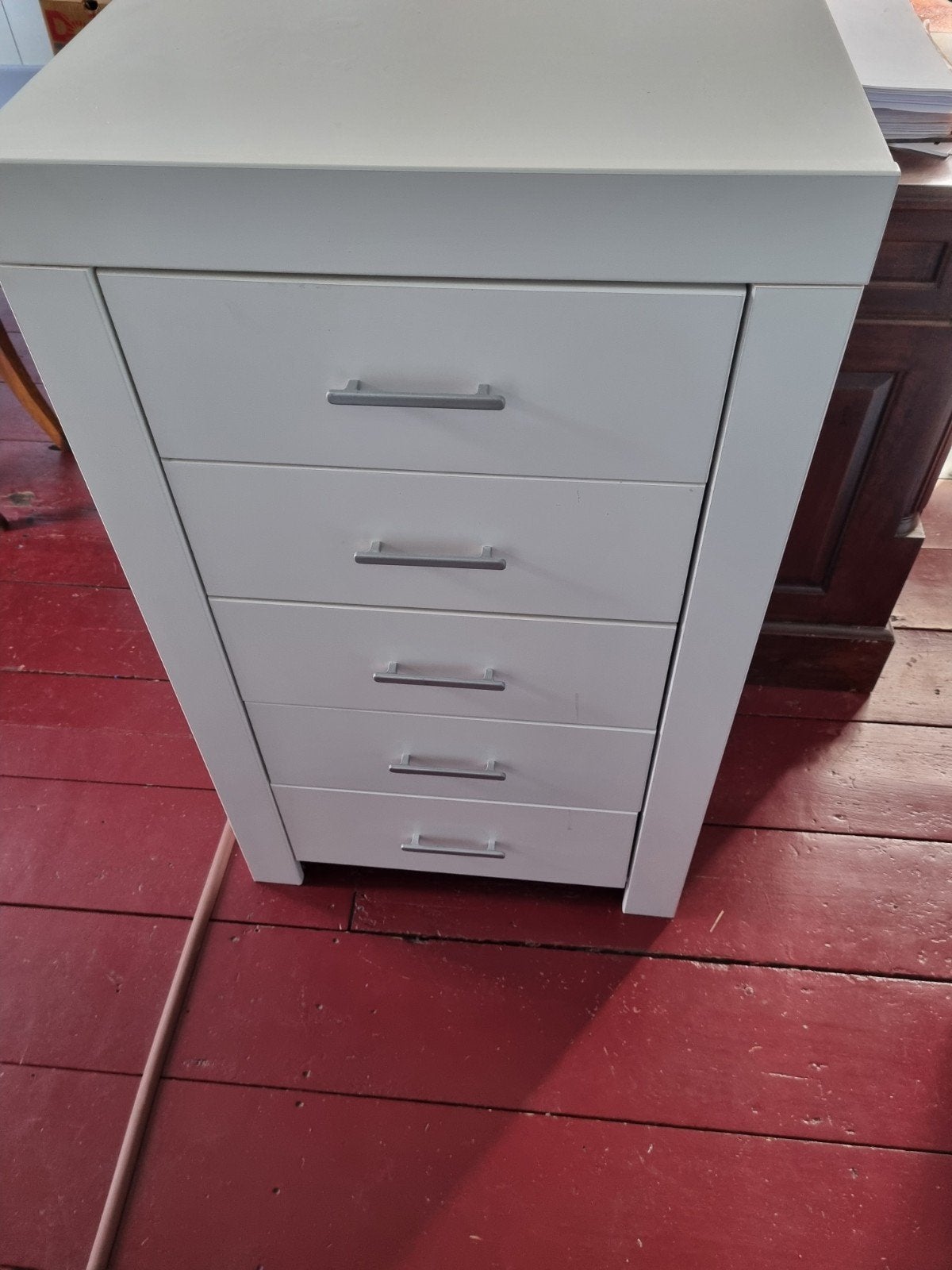 Witte ladekast met 5 laden - Zo goed als nieuw, Zo goed als nieuw, 3 of 4 laden, Nvt, Minder dan 100 cm
