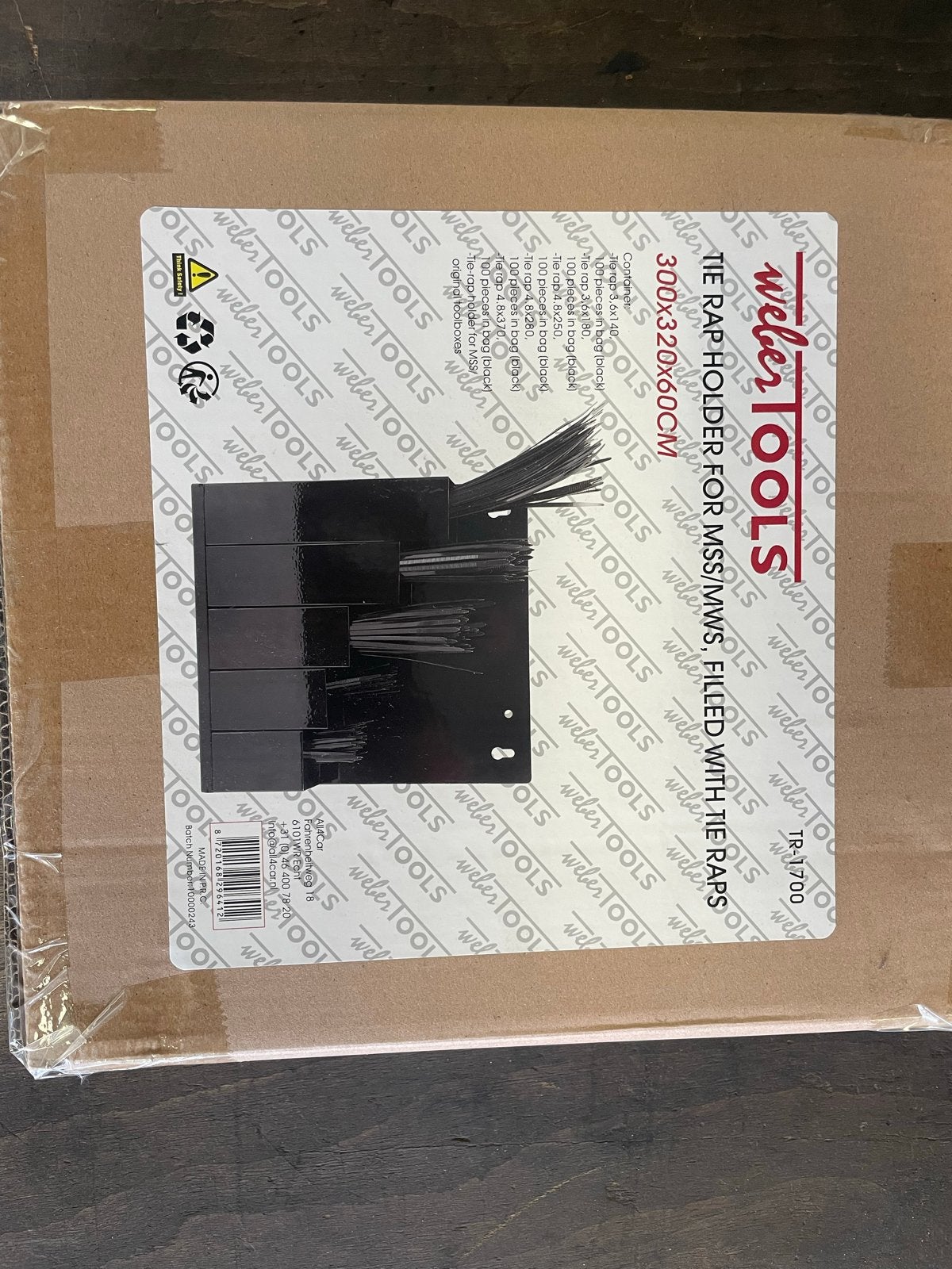 Kabelbinders set met houder - Weber Tools, Ophalen of Verzenden, Nieuw, 100 tot 250 mm, Overige typen