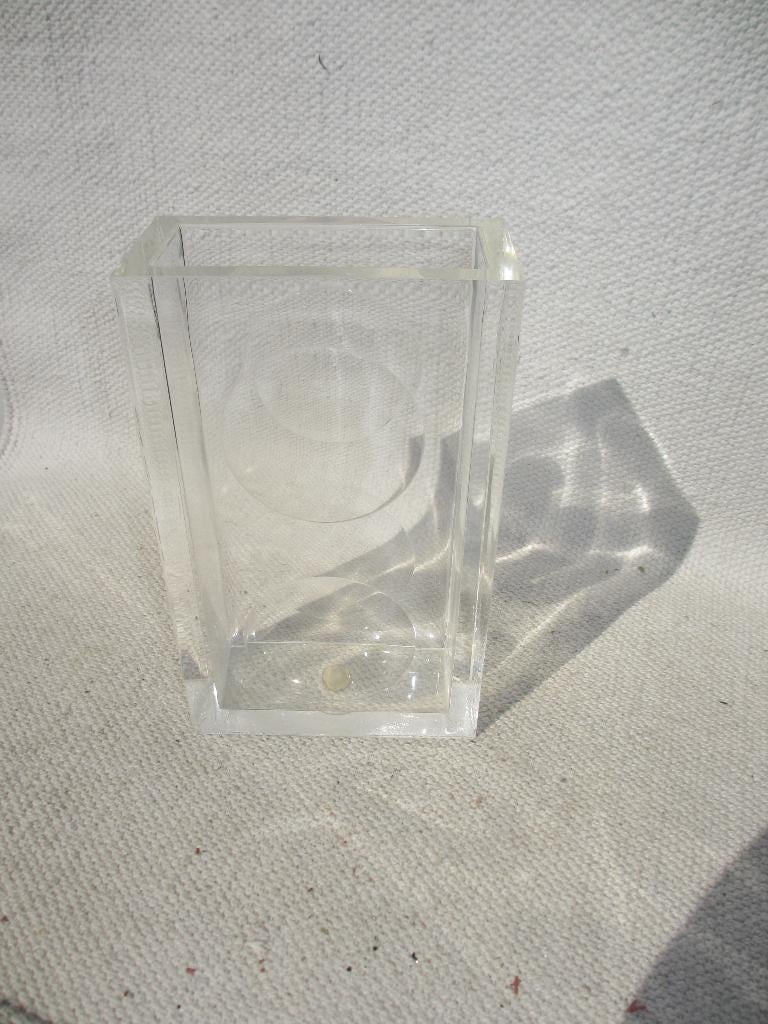 Vintage Guzzini plexiglas vaas design Fabio Manlio Ciocca