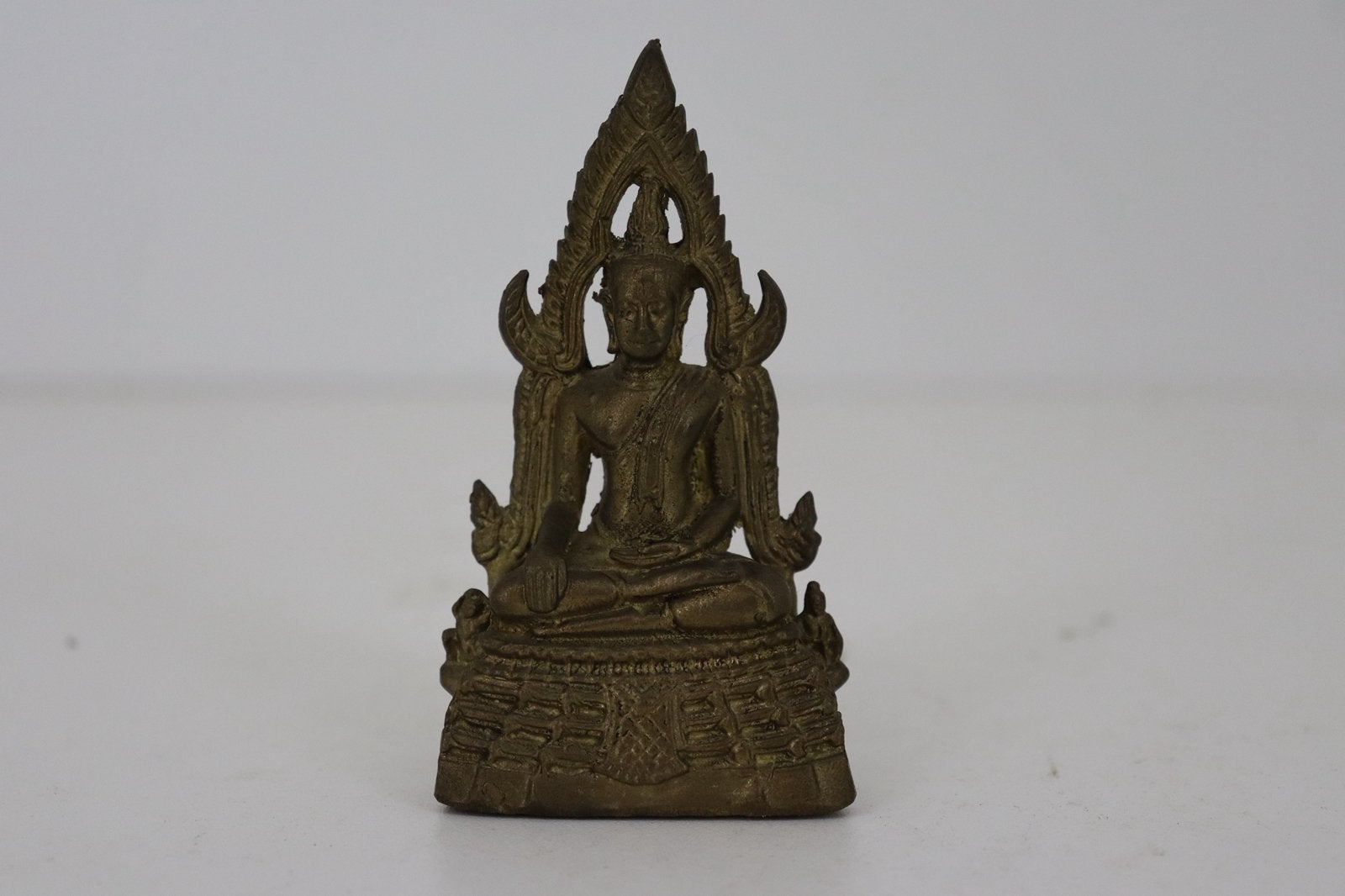 Sfeervol Thais Boeddha beeldje – Messing/Brons (90 gram), Ophalen of Verzenden, Zo goed als nieuw, Goud, 9 cm