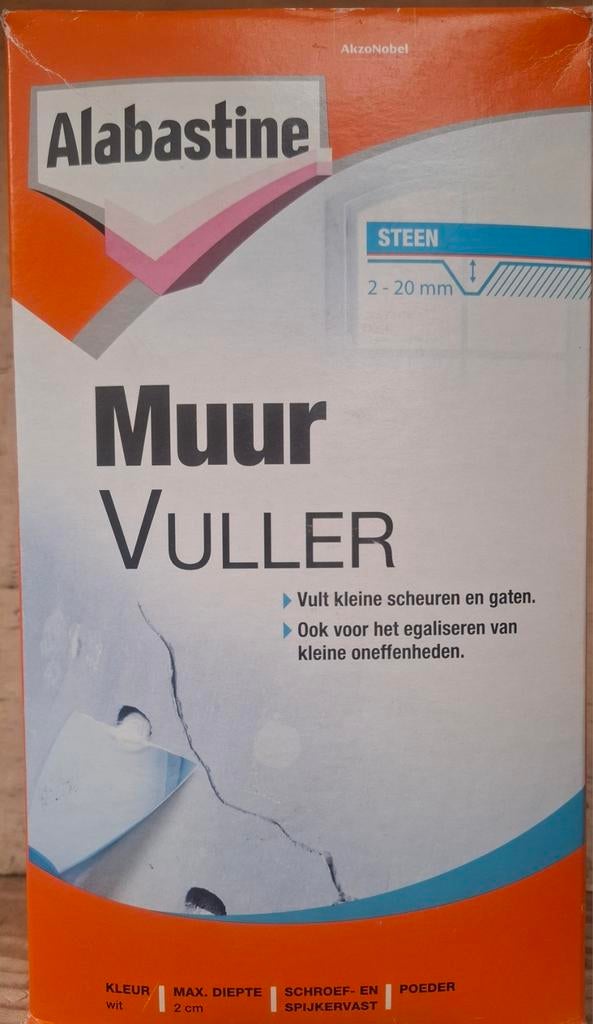 Alabastine Muur vuller., Ophalen of Verzenden, Nieuw, Overige typen