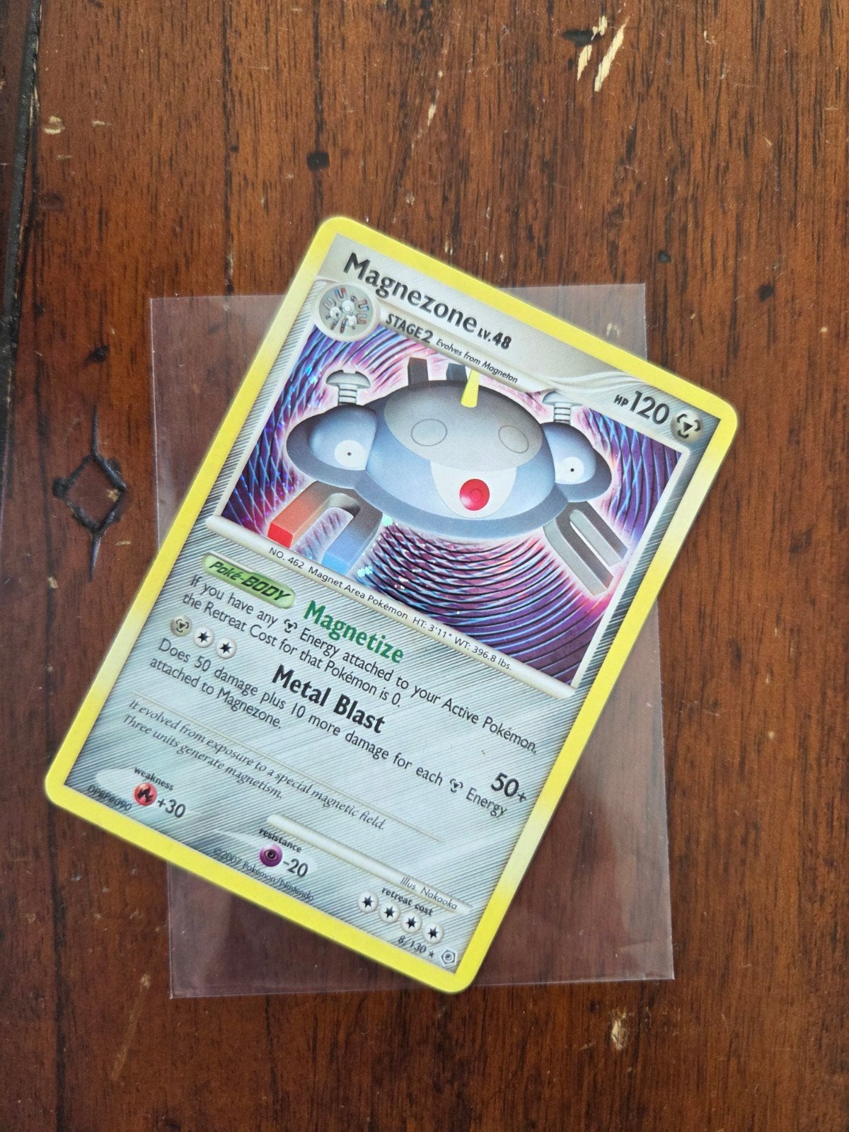 Magnezone 8/130 Holo Rare Diamond & Pearl Pokemon, Ophalen of Verzenden, Gebruikt