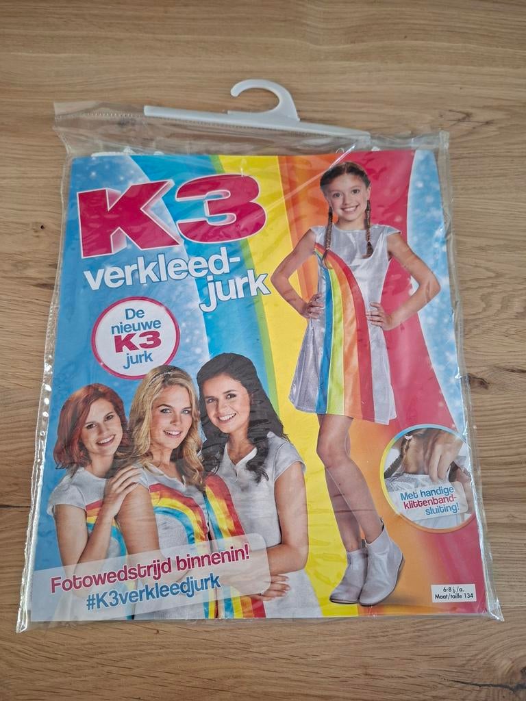 K3 verkleedjurk zgan maat 134, Kleding | Dames, Carnavalskleding en Feestkleding, Ophalen of Verzenden, Zo goed als nieuw, Maat 34 (XS) of kleiner