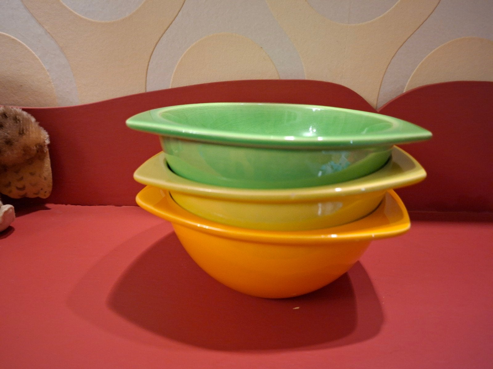 Vintage soepkommen Potterie De Driehoek Huizen, Ophalen, Overige stijlen, Kom(men)