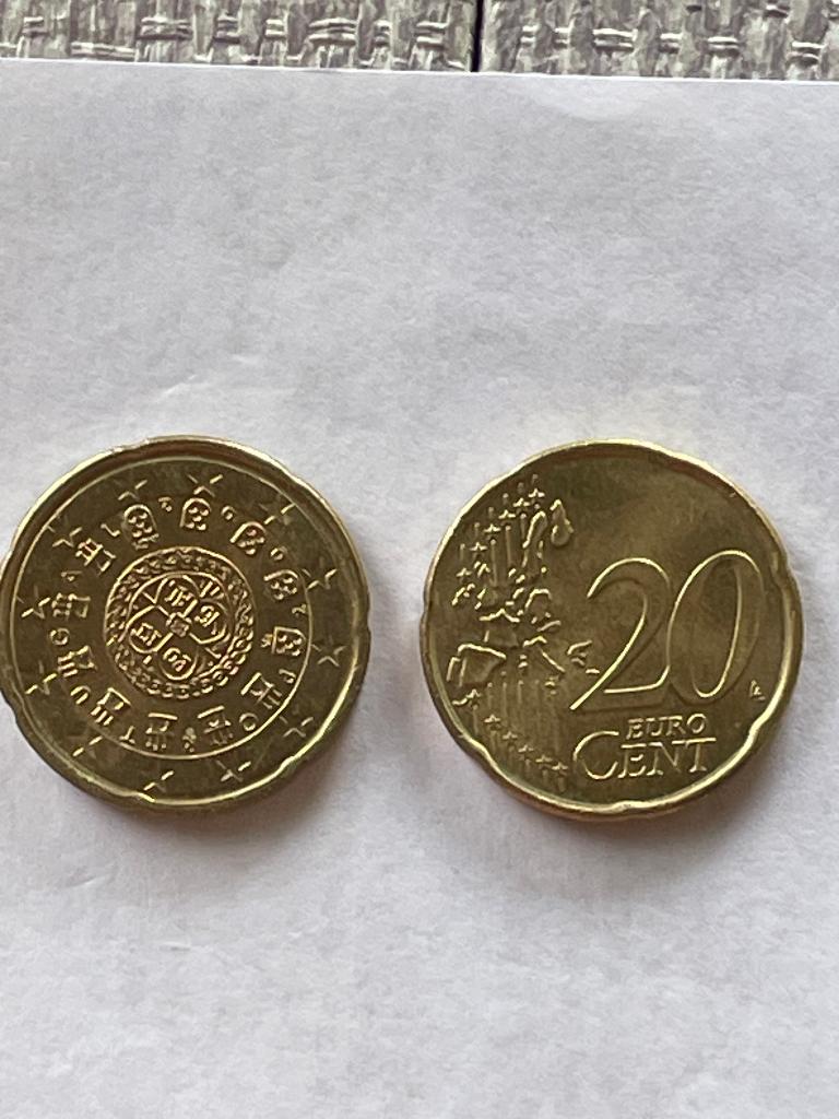 Portugal Euro munten van 20 cent 1 van 2002 ,2009 en 2006., Ophalen of Verzenden, Portugal, 20 cent, Losse munt