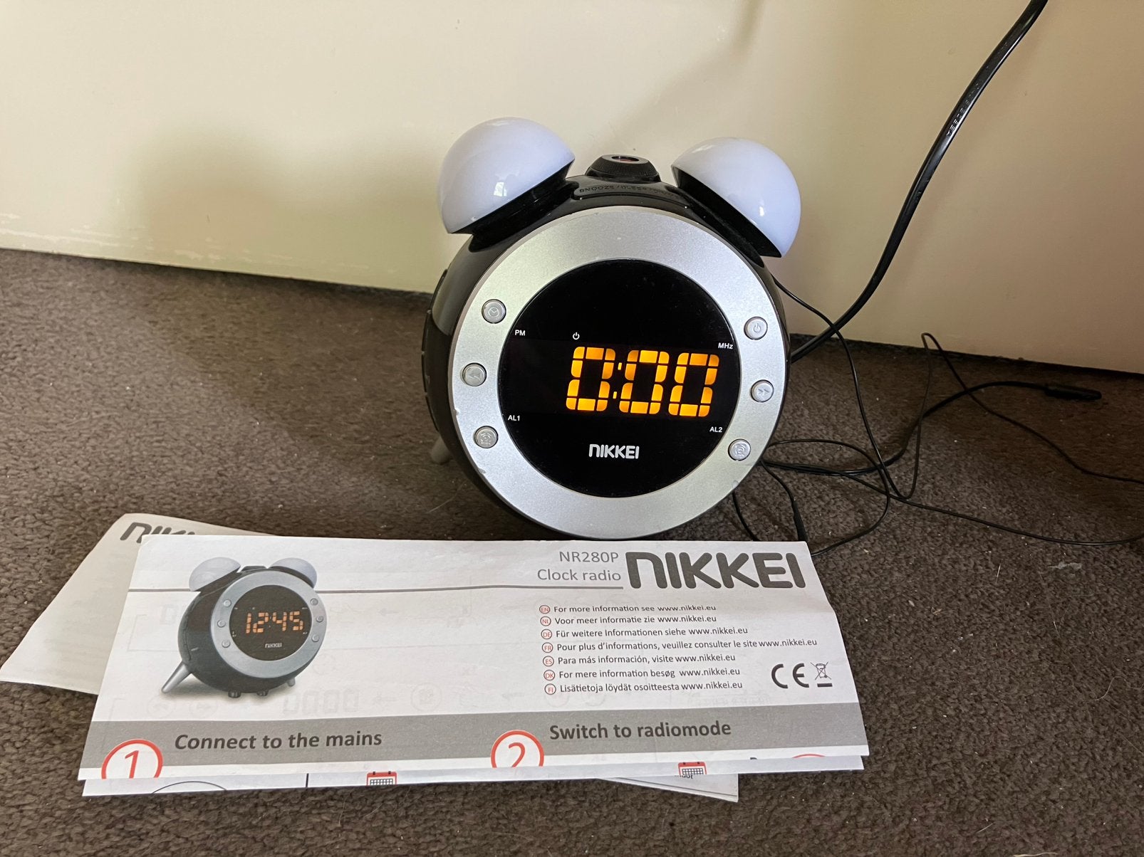 Nikkei wekker radio + projectie en wake-up light - nieuw, Ophalen of Verzenden, Nieuw