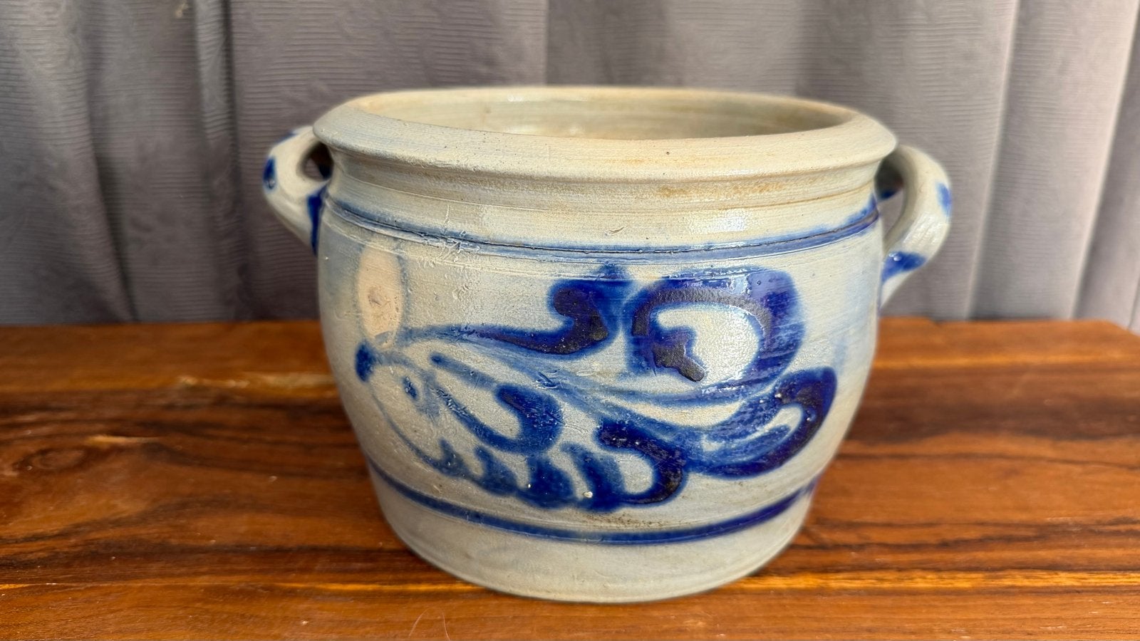 Vintage Keulse pot met blauw decor, Antiek en Kunst, Antiek | Keramiek en Aardewerk, Ophalen of Verzenden