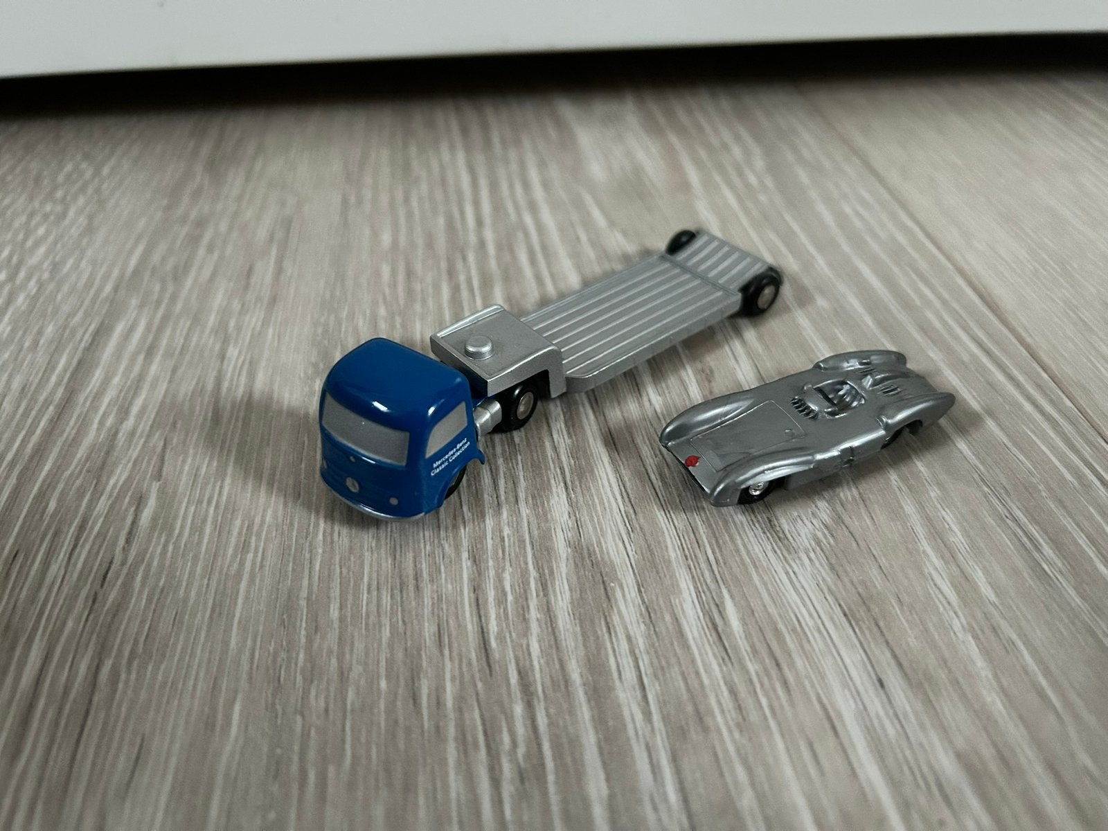 1:87 Schuco Piccolo Mercedes renntransporter met Streamliner, Ophalen of Verzenden, Zo goed als nieuw, Auto, Schuco