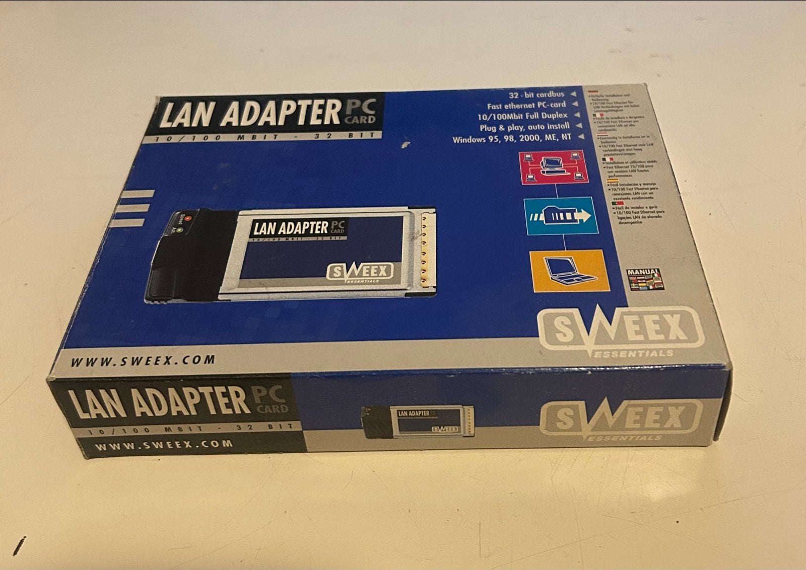 Sweex LAN Adapter PC Card 10/100 Mbit - Nieuw in doos