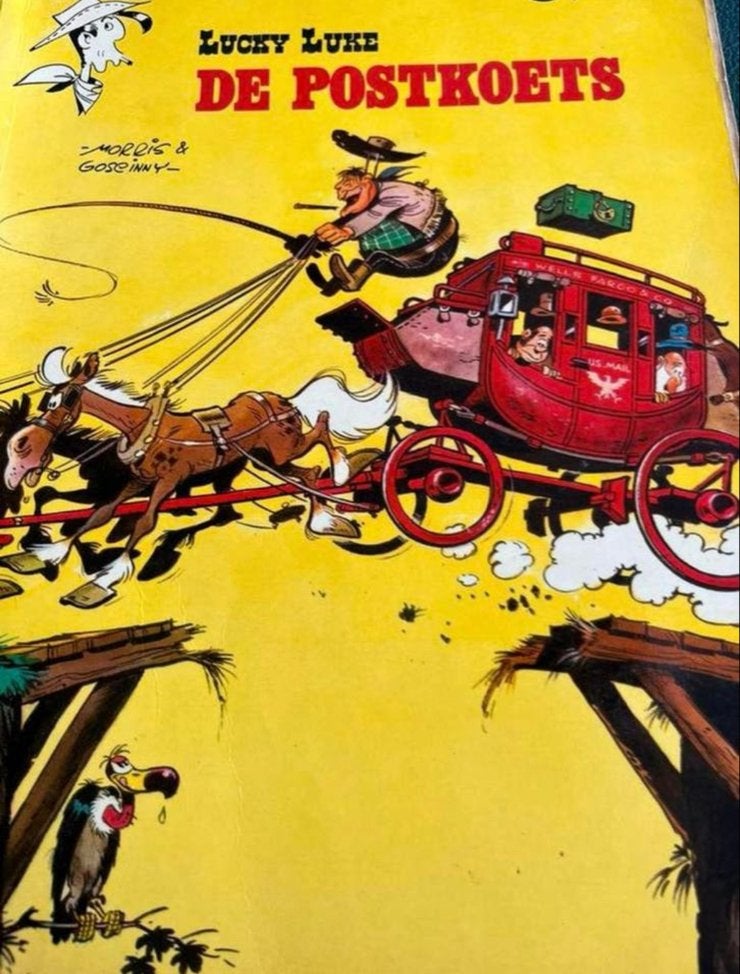 Lucky Luke - De Postkoets (Morris & Goscinny), Eén stripboek, Ophalen of Verzenden, Gelezen